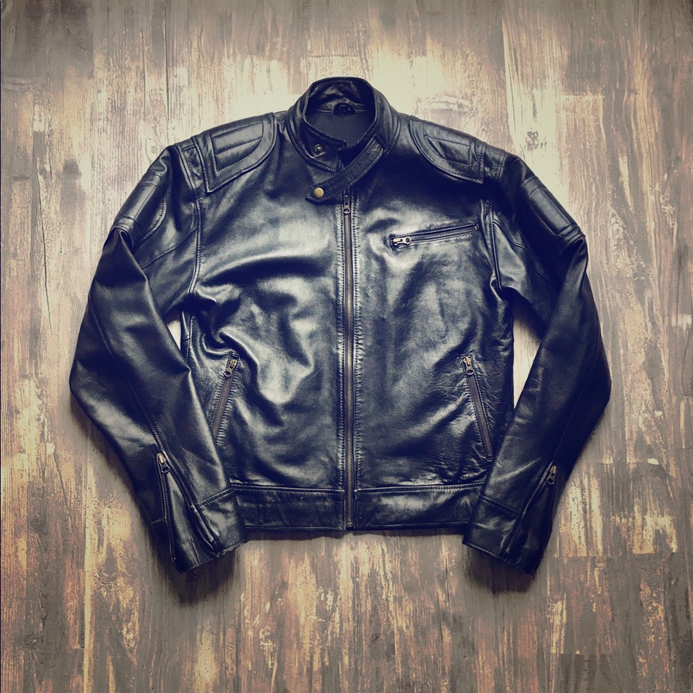 Black Leather Motorcycle Jacket